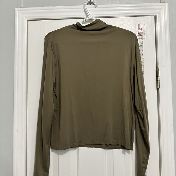 SKIMS Soft Smoothing Seamless Long Sleeve Turtleneck Basics Green size 4X - Picture 4 of 5
